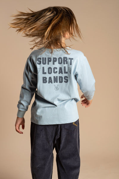 Support Local Bands LS Boxy Fit T-Shirt Long Sleeve T-Shirt Rock Your Baby 