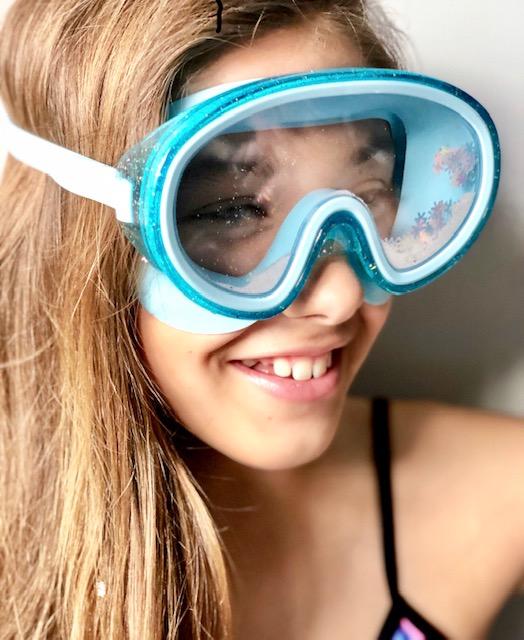 Swim Goggles Flake Mask - Blue Goggles Bling2o 