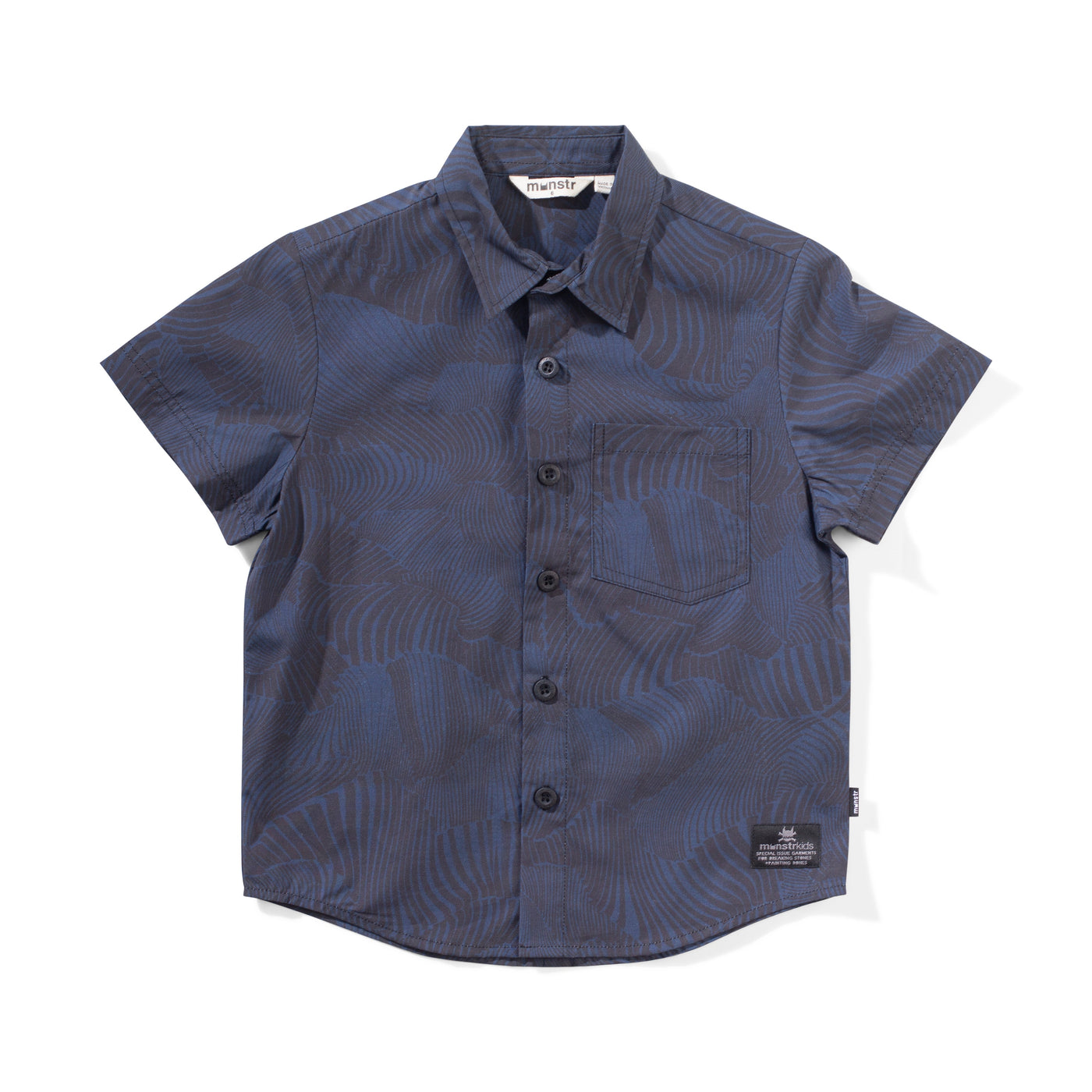 Swirl Shirt - Dk Denim Short Sleeve Shirt Munster 