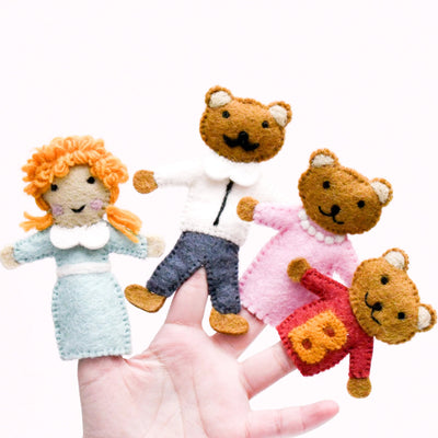 Tara Treasures Finger Puppet Set - Goldilocks and the Three Bears Finger Puppets Tara Treasures 