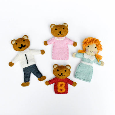 Tara Treasures Finger Puppet Set - Goldilocks and the Three Bears Finger Puppets Tara Treasures 