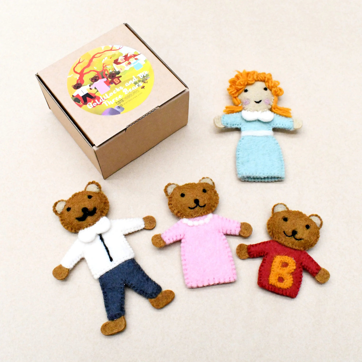 Tara Treasures Finger Puppet Set - Goldilocks and the Three Bears Finger Puppets Tara Treasures 