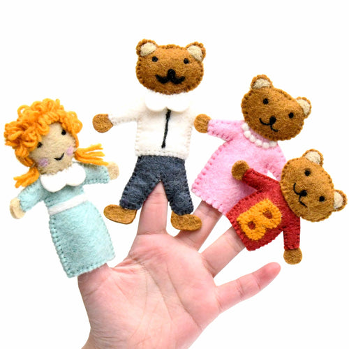Tara Treasures Finger Puppet Set - Goldilocks and the Three Bears