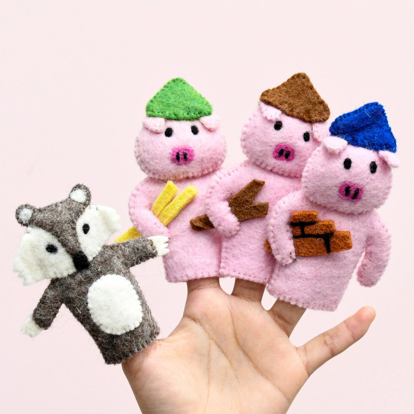 Tara Treasures Finger Puppet Set - The Three Little Pigs Finger Puppets Tara Treasures 