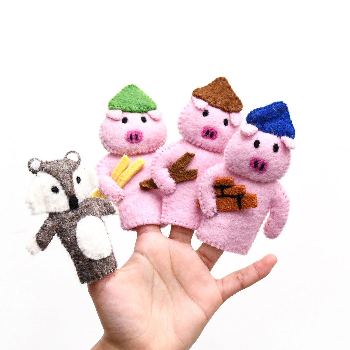 Tara Treasures Finger Puppet Set - The Three Little Pigs Finger Puppets Tara Treasures 