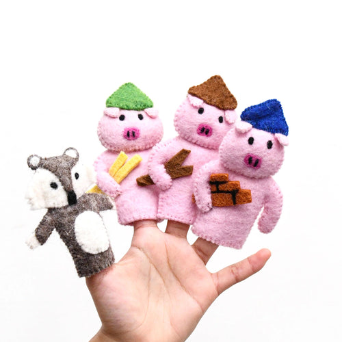 Tara Treasures Finger Puppet Set - The Three Little Pigs