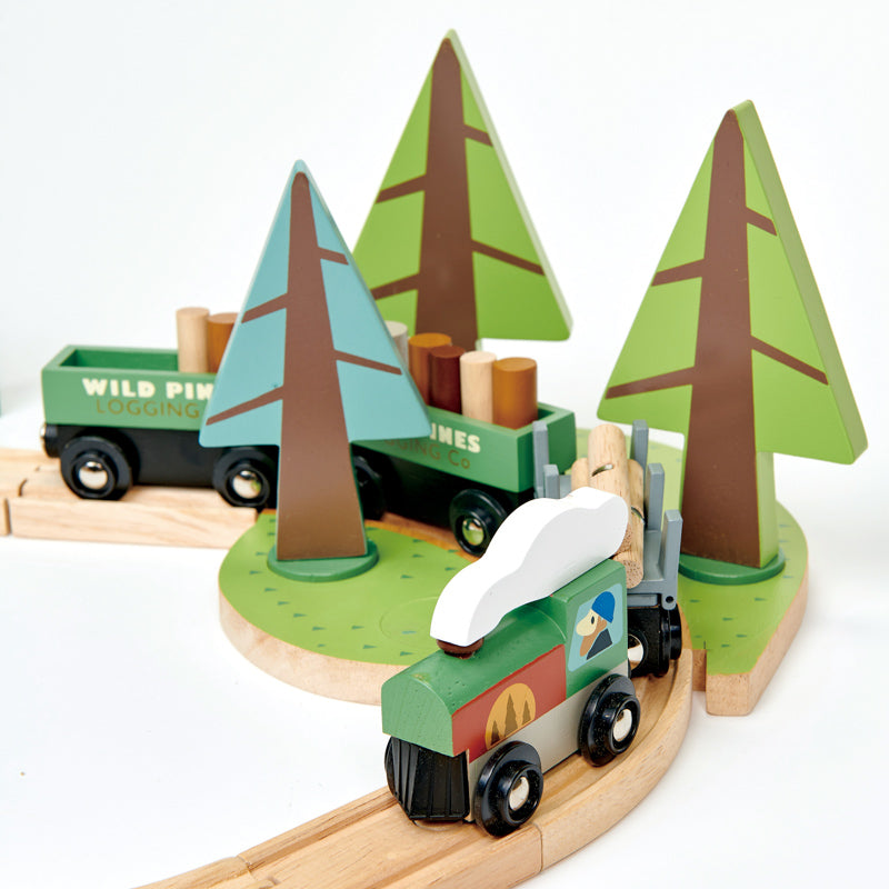 Tender Leaf Toys Wild Pines Train Set Wooden Toy Tender Leaf Toys 