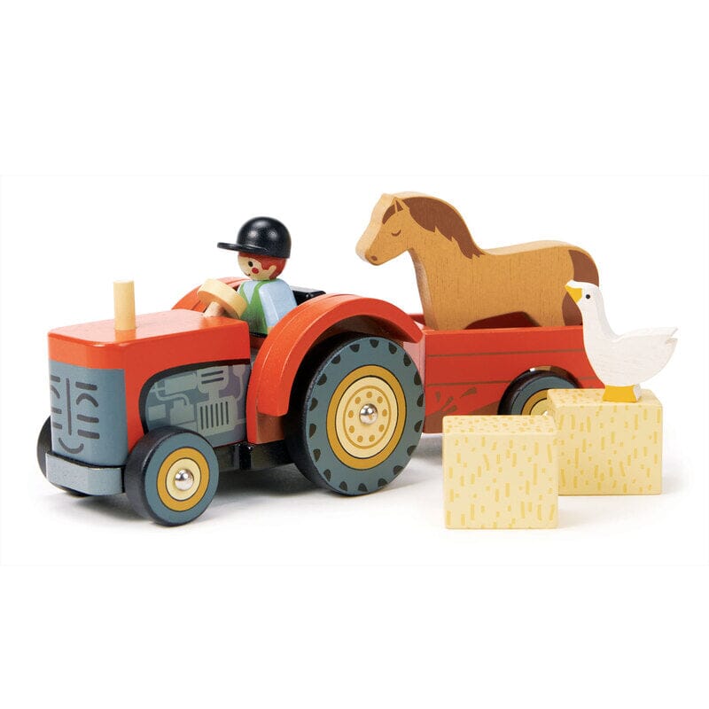 Tenderleaf Toys Farmyard Tractor Wooden Toy Tender Leaf Toys 