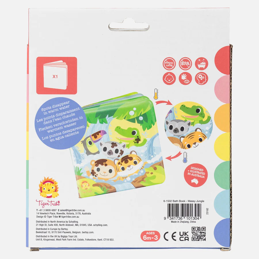 Tiger Tribe Bath Book - Messy Jungle Bath Toy Tiger Tribe 