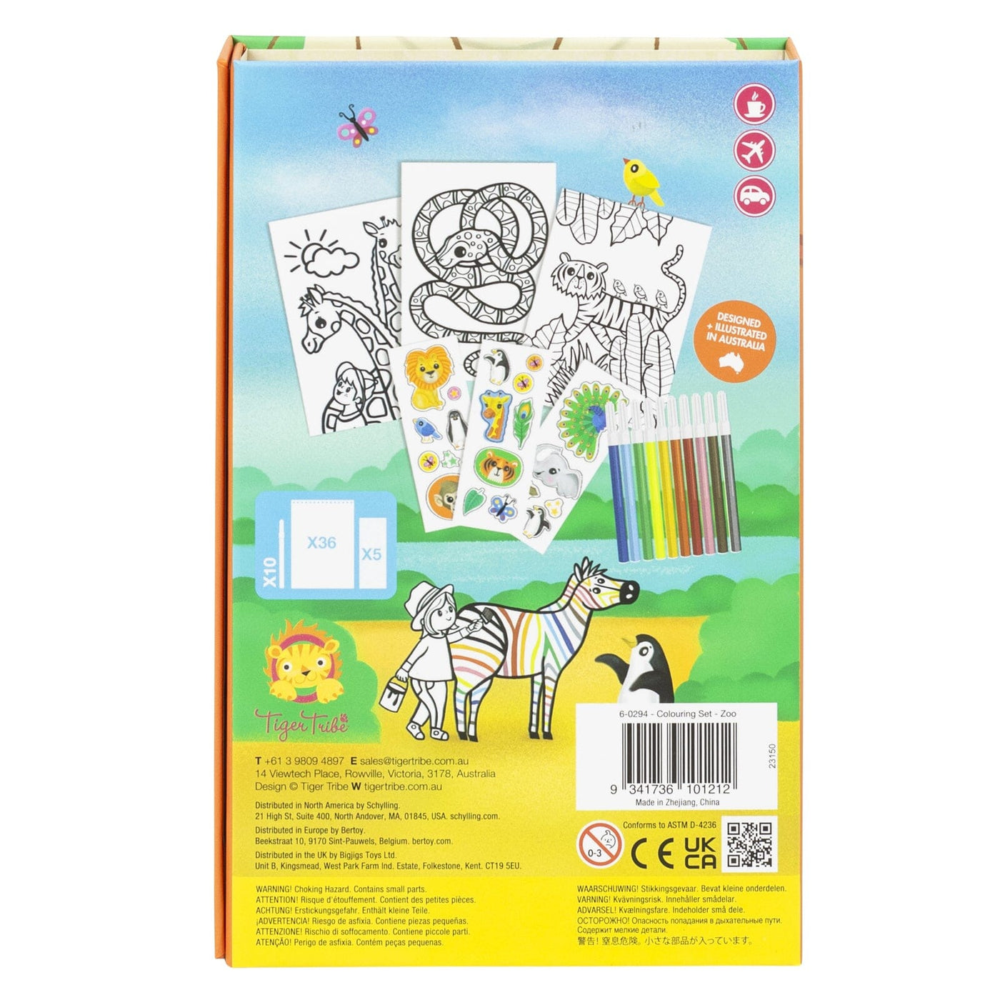 Tiger Tribe Colouring Set - Zoo Arts & Crafts Tiger Tribe 