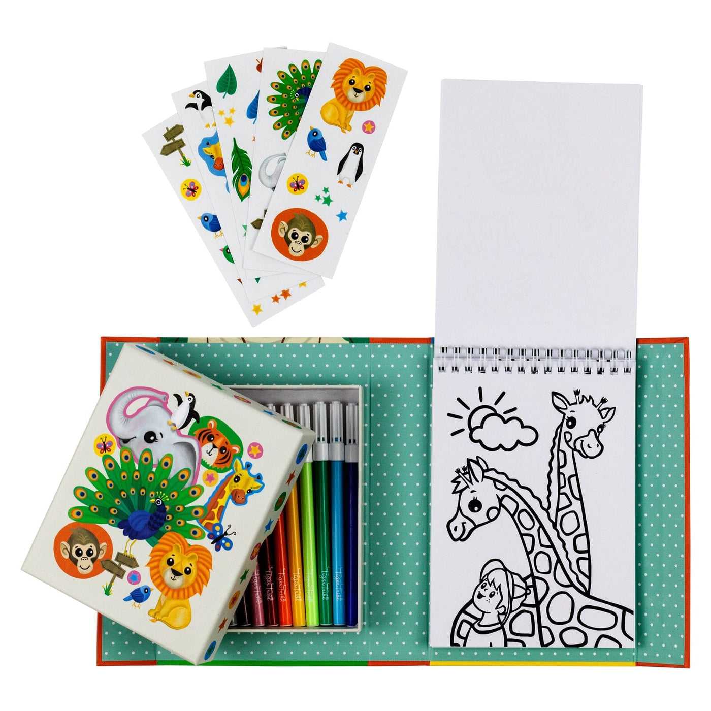 Tiger Tribe Colouring Set - Zoo Arts & Crafts Tiger Tribe 