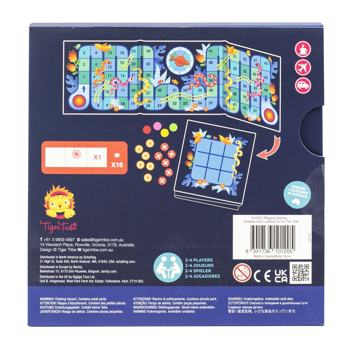 Tiger Tribe Magna Games - Snakes & Ladders & Tic-Tac-Toe Games Tiger Tribe 