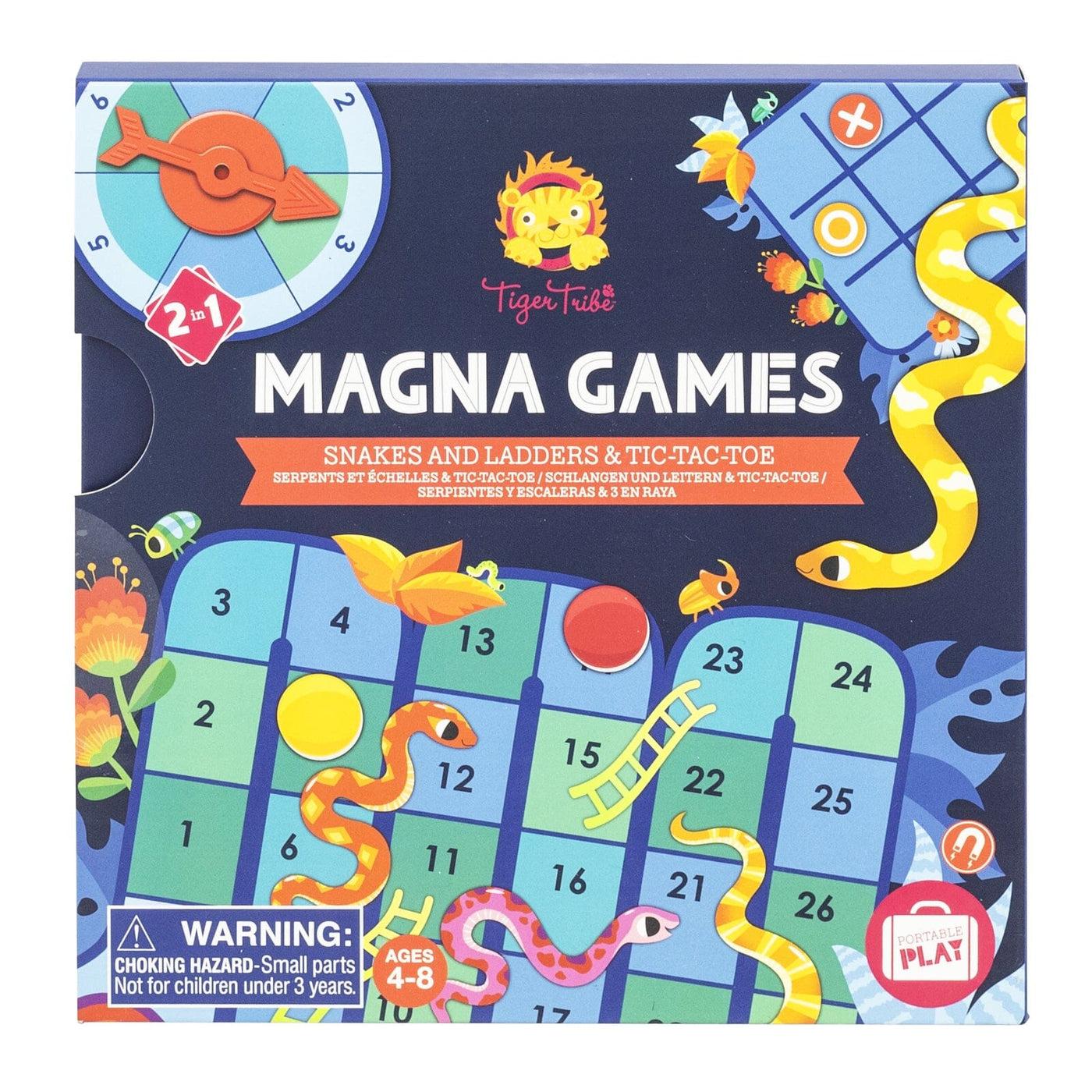 Tiger Tribe Magna Games - Snakes & Ladders & Tic-Tac-Toe Games Tiger Tribe 