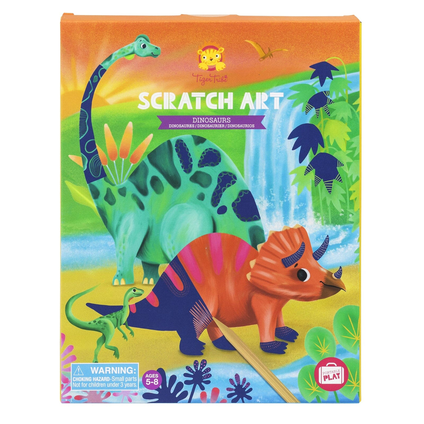 Tiger Tribe Scratch Art - Dinosaurs Arts & Crafts Tiger Tribe 