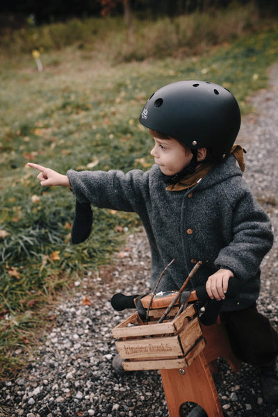 Toddler Bike Helmet Matte Black Bike Kinderfeets 