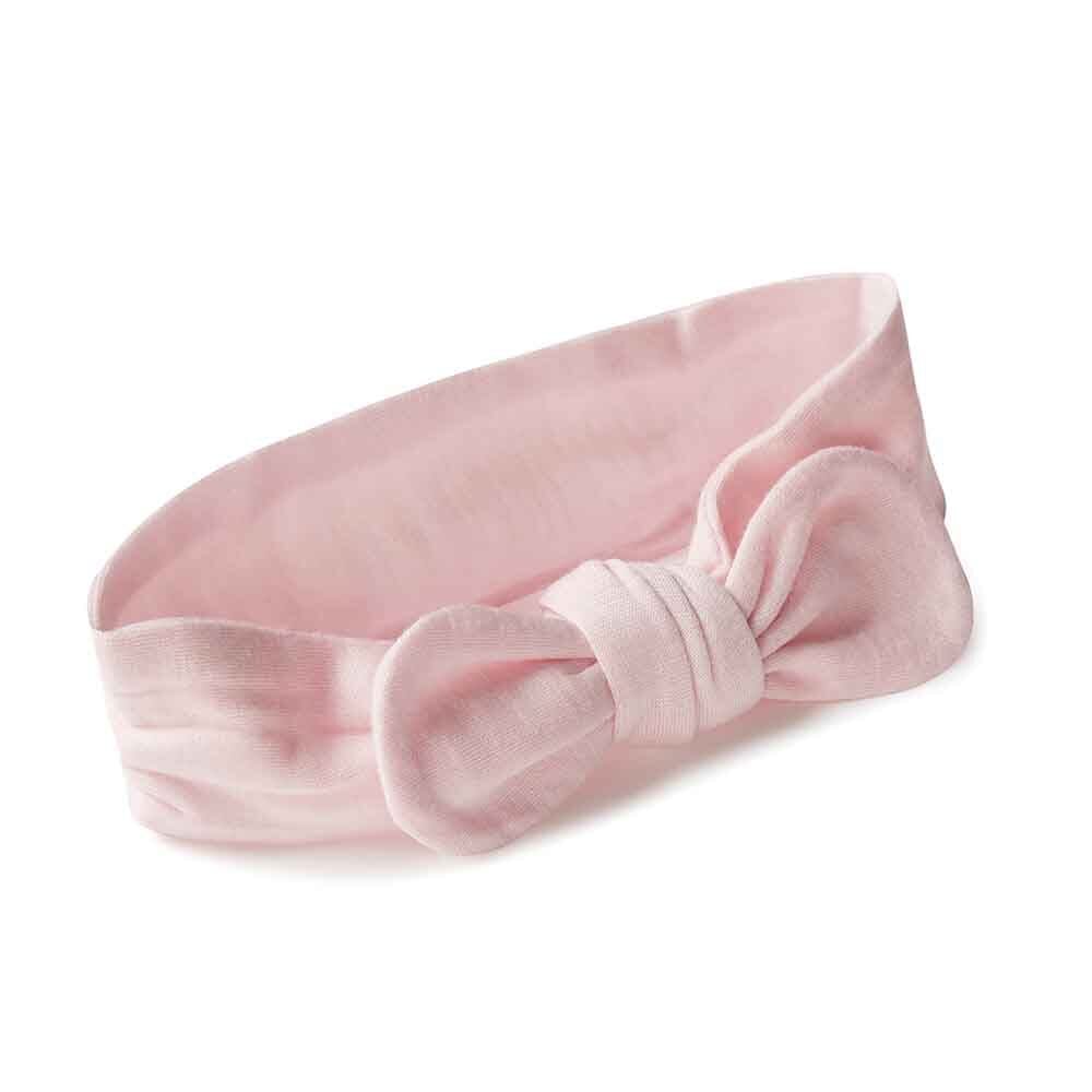 Topknot Baby Headband - Blush Pink Headband Snuggle Hunny 