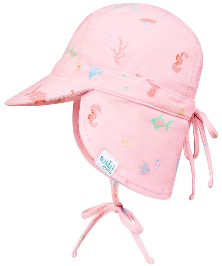 Toshi Baby Classic Swim Flap Cap - Coral Swim Hats Toshi 