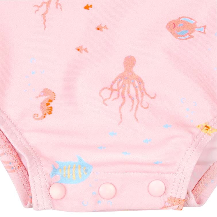 Toshi Classic Long Sleeve Onesie - Coral One-Piece Swimsuit Toshi 