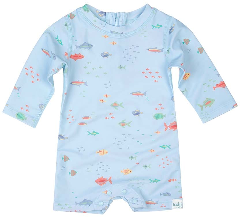 Toshi Classic Long Sleeve Onesie - Reef One-Piece Swimsuit Toshi 
