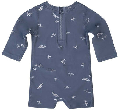 Toshi Classic Long Sleeve Onesie - Whales One-Piece Swimsuit Toshi 