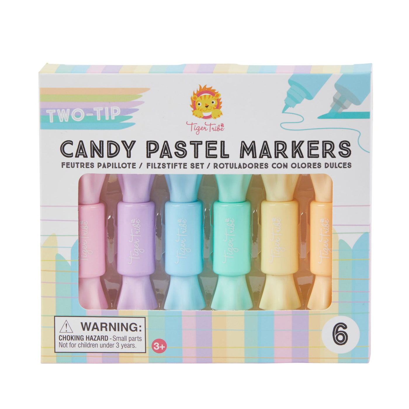 Two Tip Candy Pastel Markers Arts & Crafts Tiger Tribe 