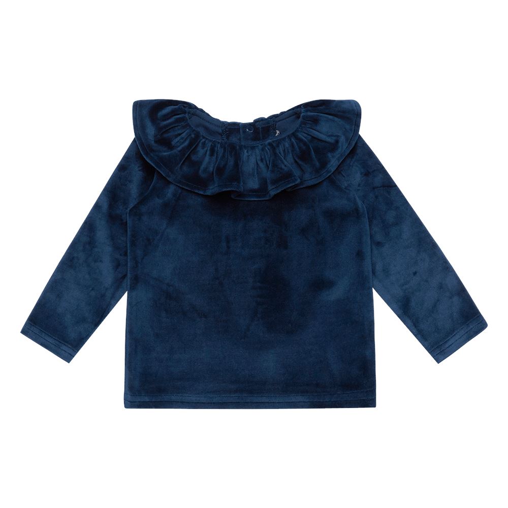 Velvet LS Baby T-Shirt - Navy Long Sleeve T-shirt Rock Your Baby 