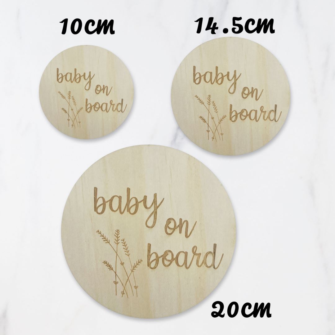 We're Pregnant Botanical 14.5cm Milestones Timber Tinkers 