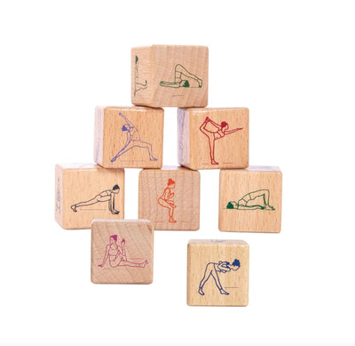 Wooden Yoga Dice Set Games IS Gifts 