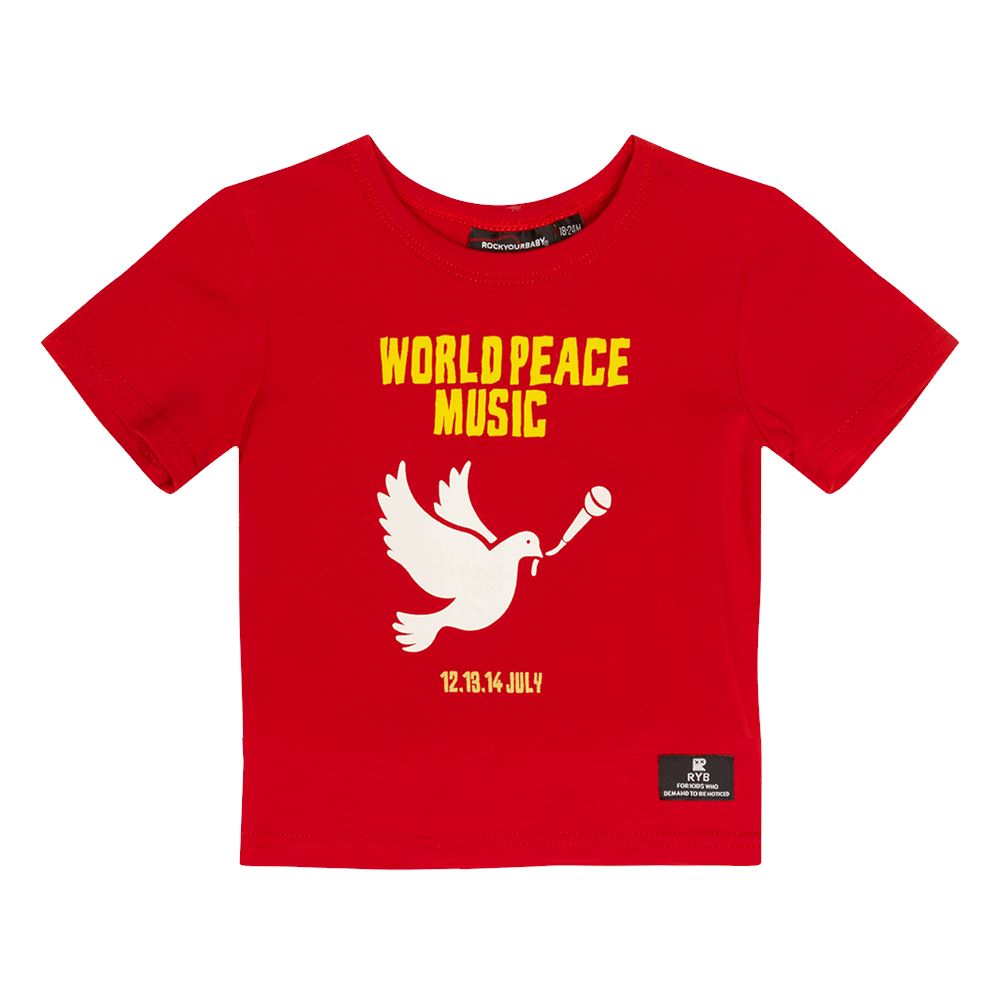 World Peace Music Baby T-Shirt Short Sleeve T-shirt Rock Your Baby 