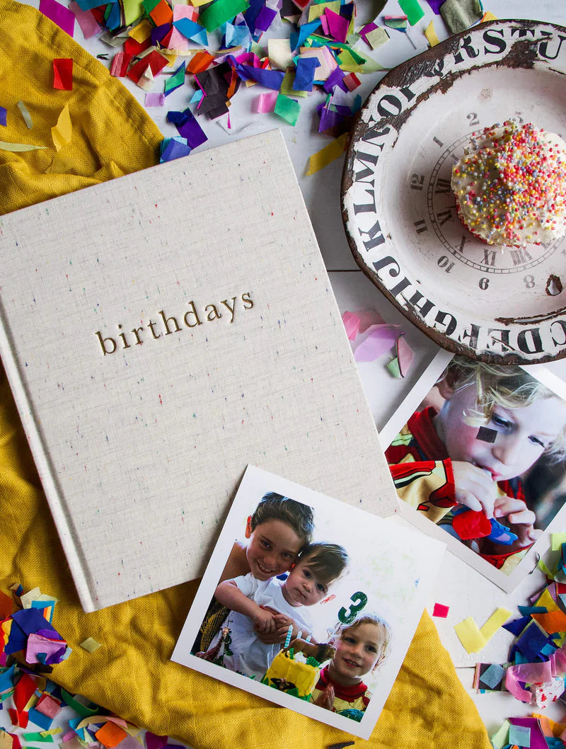 Write To Me Birthday Memories - Oatmeal Confetti Journal Write To Me 
