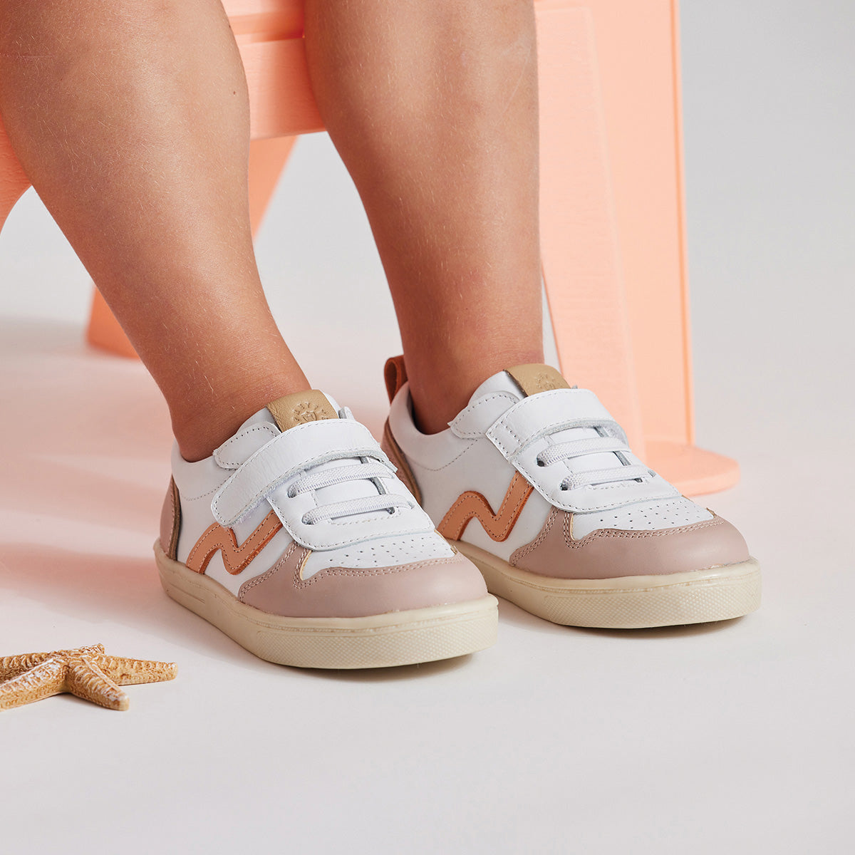 XO Trainer - White/Coral Shoes Pretty Brave 