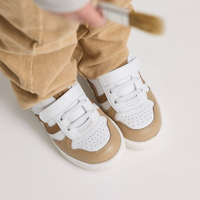 XO Trainer - White/Tan Sneakers Pretty Brave 