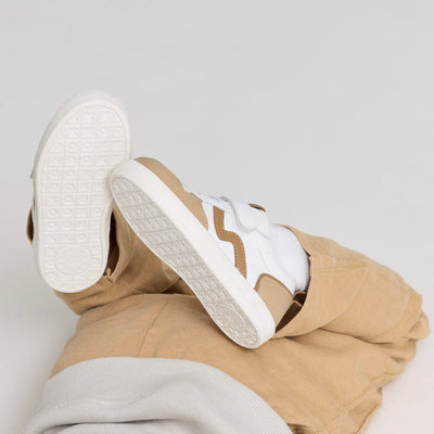 XO Trainer - White/Tan Sneakers Pretty Brave 